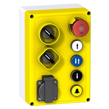 Schneider Electric XALFKA2535 Lift inspection station, plastic, yellow, hoistway box