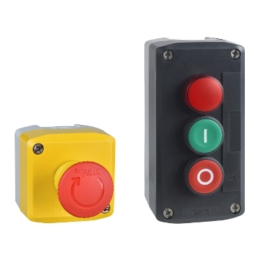 Schneider Electric ZBA7432 red cap marked O for rectangular multiple-headed pushbutton Ø22