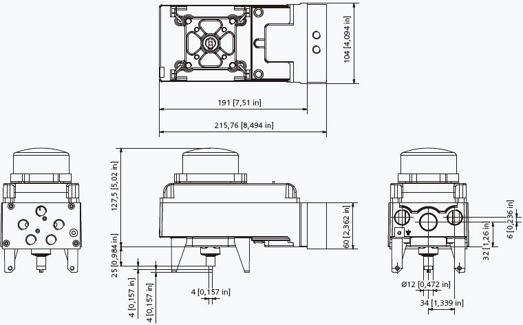 HW dimensional drawing